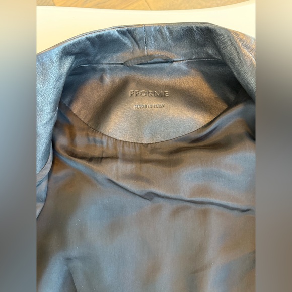 $4490 FFORME Aram Cropped Black Lambskin Leather Jacket - Picture 4 of 7